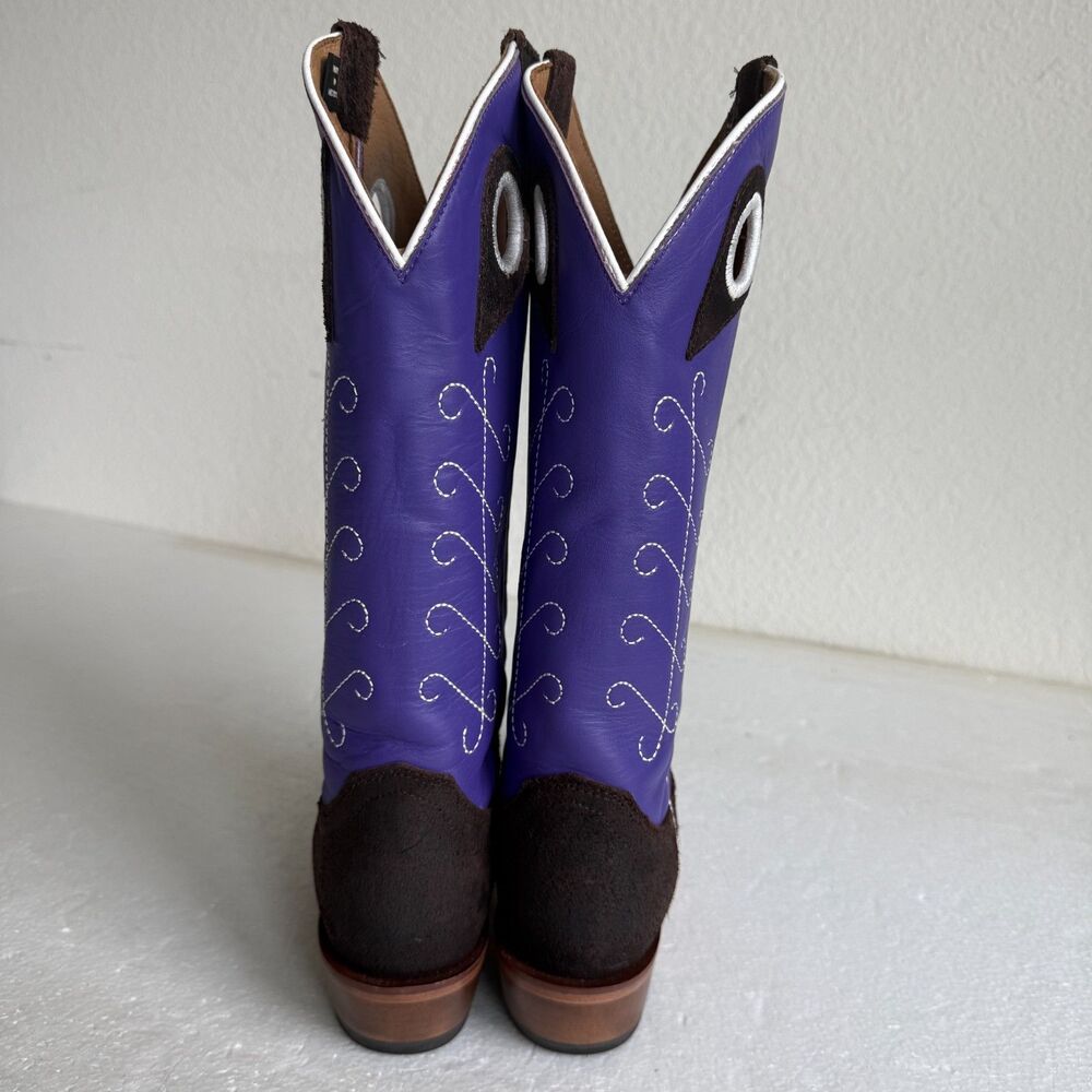 Justin Women's Hattie Square Toe Casual Boots Low Heel 1-2" Size 6B Royal Purple - Picture 4 of 14